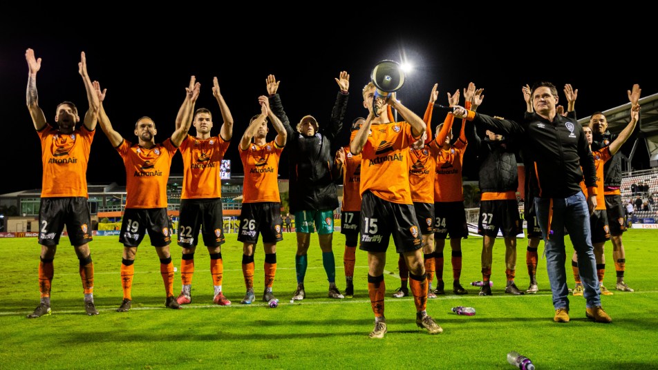 Brisbane Roar team celebration