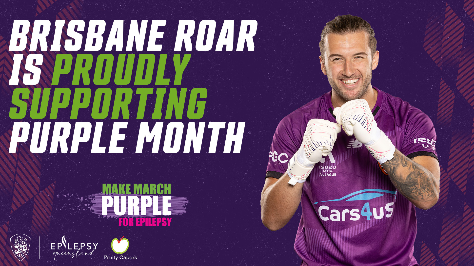 Brisbane Roar to turn purple in March for Epilepsy Queensland