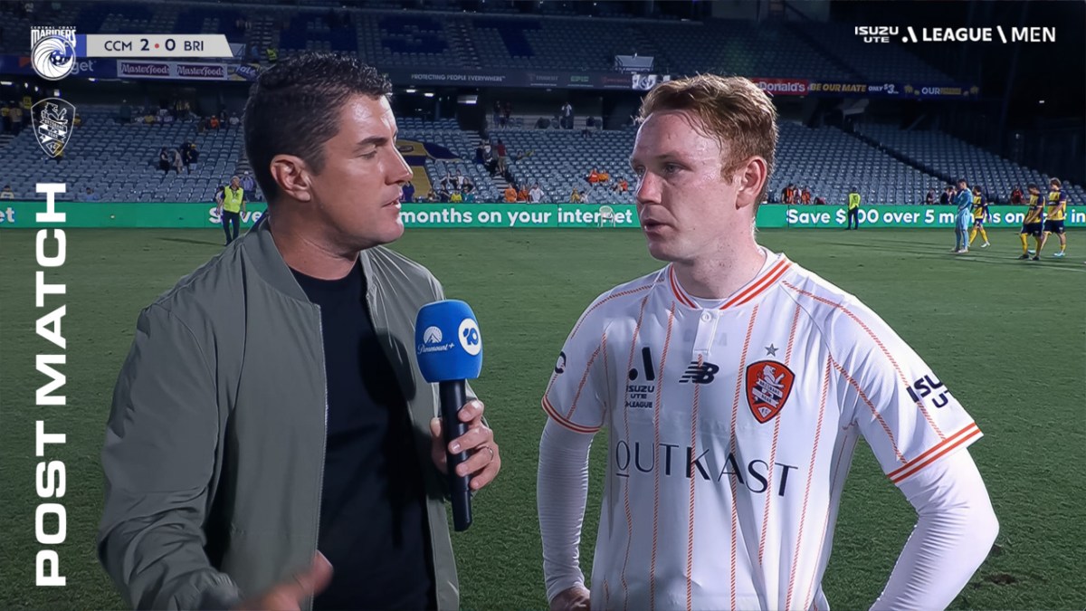 Corey Brown Post Match Central Coast Mariners v Brisbane Roar