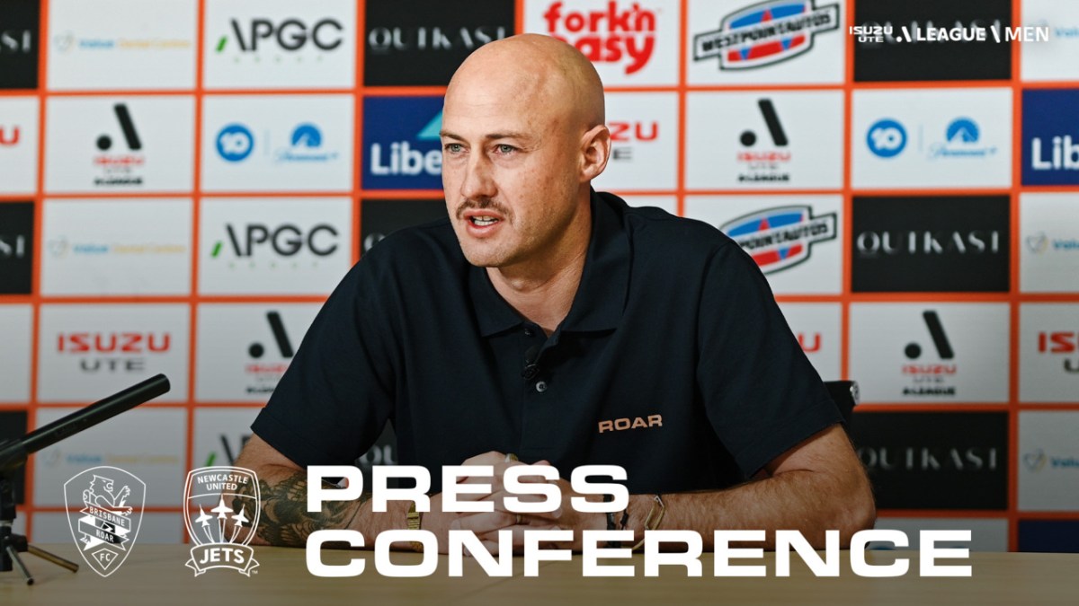 ALM R24 Press Conference Ruben Zadkovich Brisbane Roar vs Newcastle